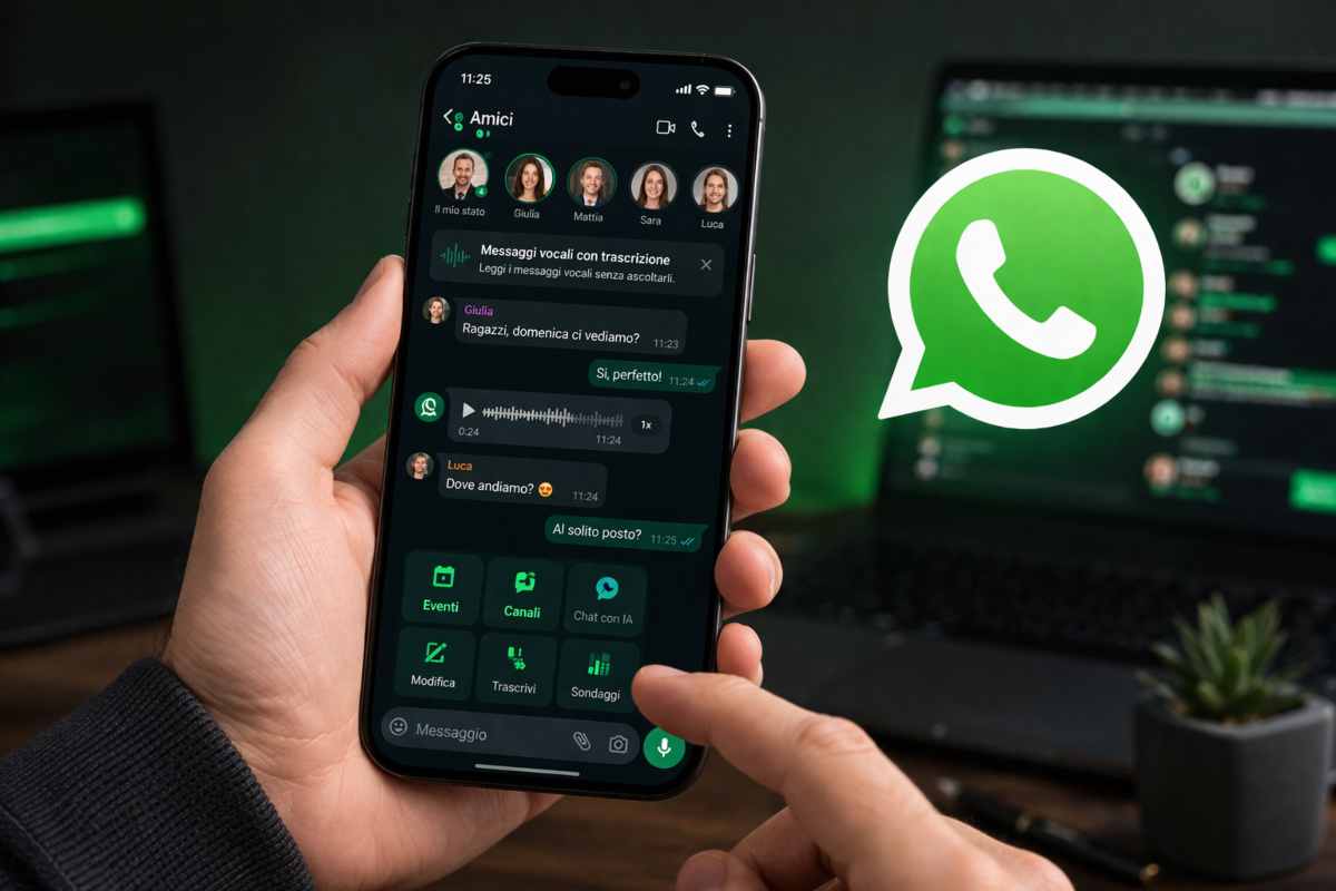 Schermo cellulare con whatsapp